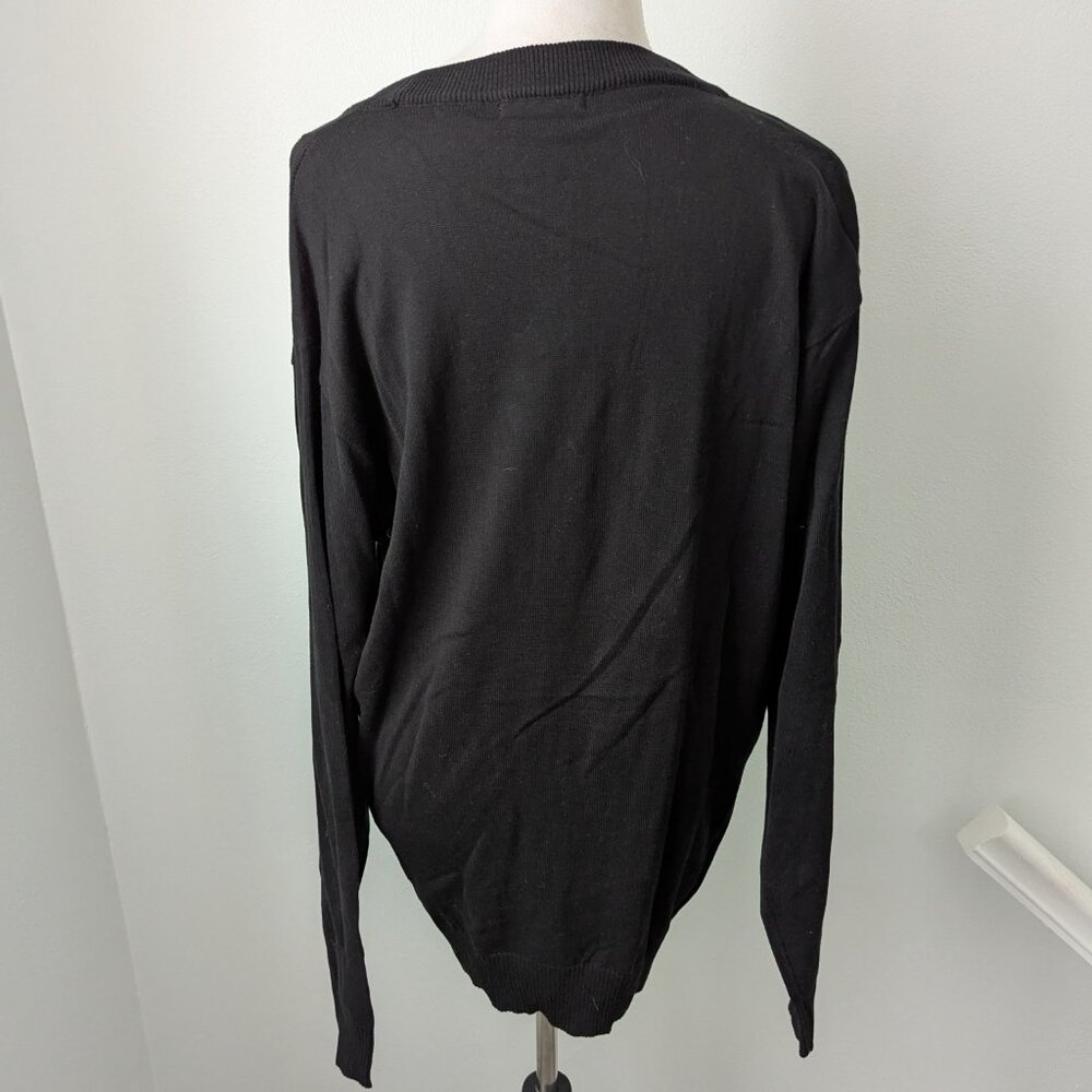 NWT Bare Fox 26 Letterman's Black & White Sweater, XL - Picture 3 of 4